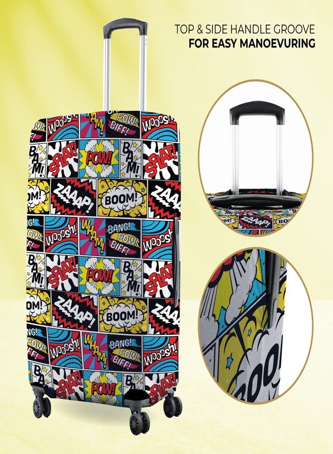 Nasher Miles Polyester 65 (24 Inch) Medium Protective Luggage Cover - Boom Design - Image 4